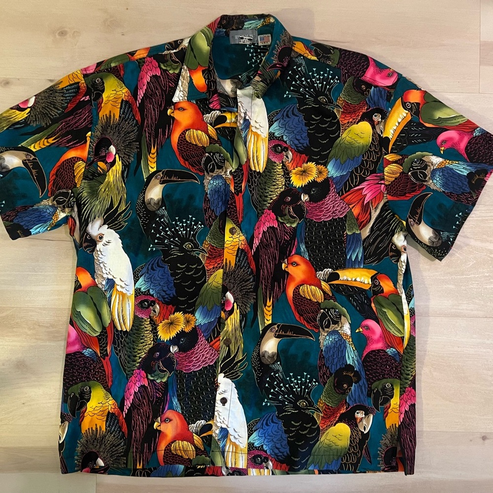 High Seas Trading Co. Shirt-Parrot Design- XXL